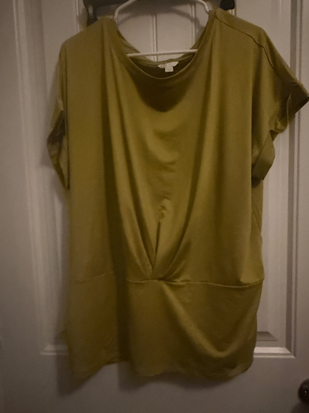 Cato Olive Green Short Sleeve Twist-Front Tee